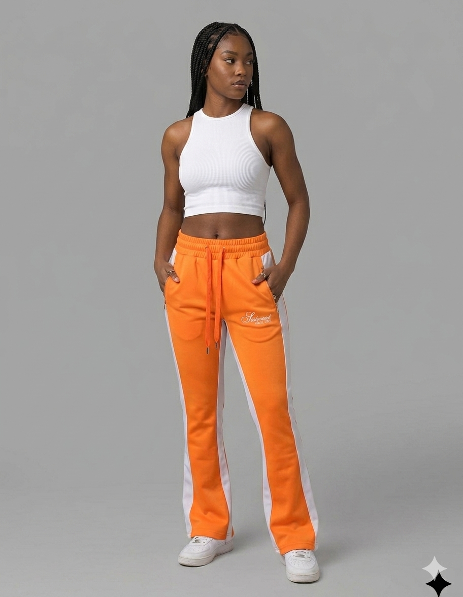 Statement Solid Two Stripe Flare Track Pants