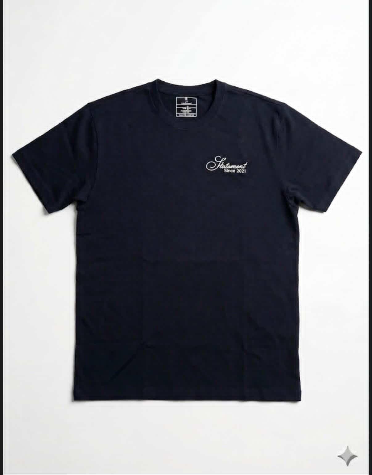 Statement Navy and White T Shirt
