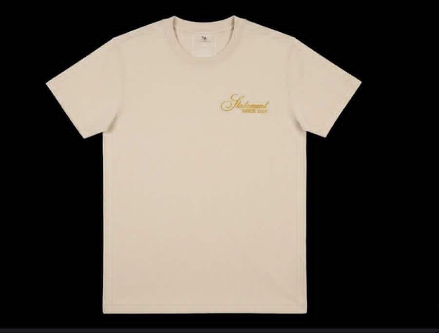 Statement Tan and Gold Shirt
