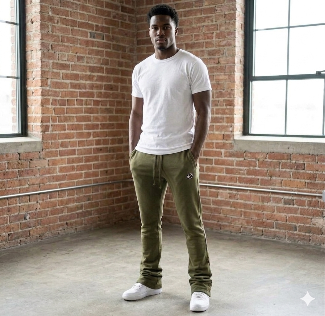 Statement Olive Green Sweat Pants