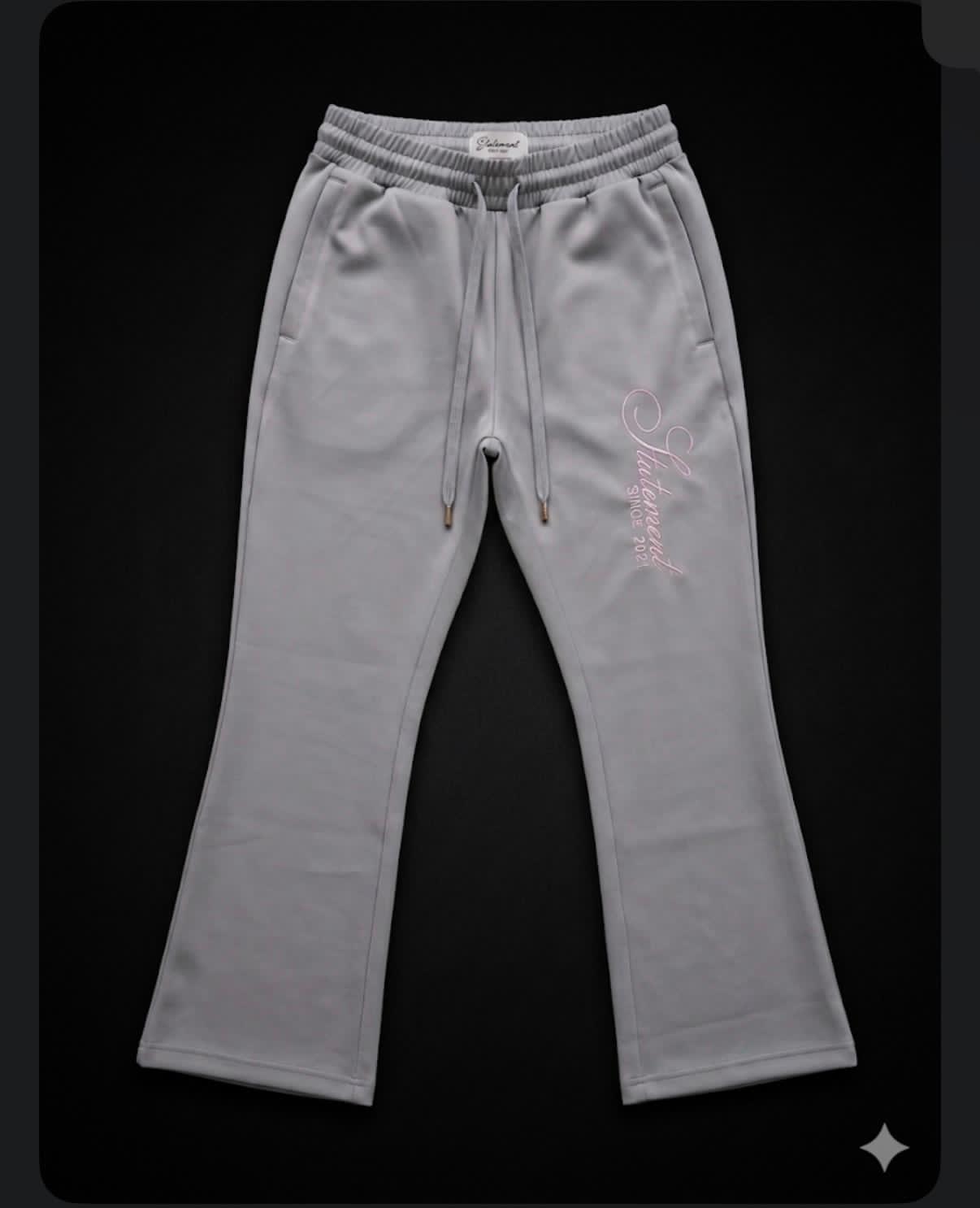 Statement Flared and Stacked Track Pants