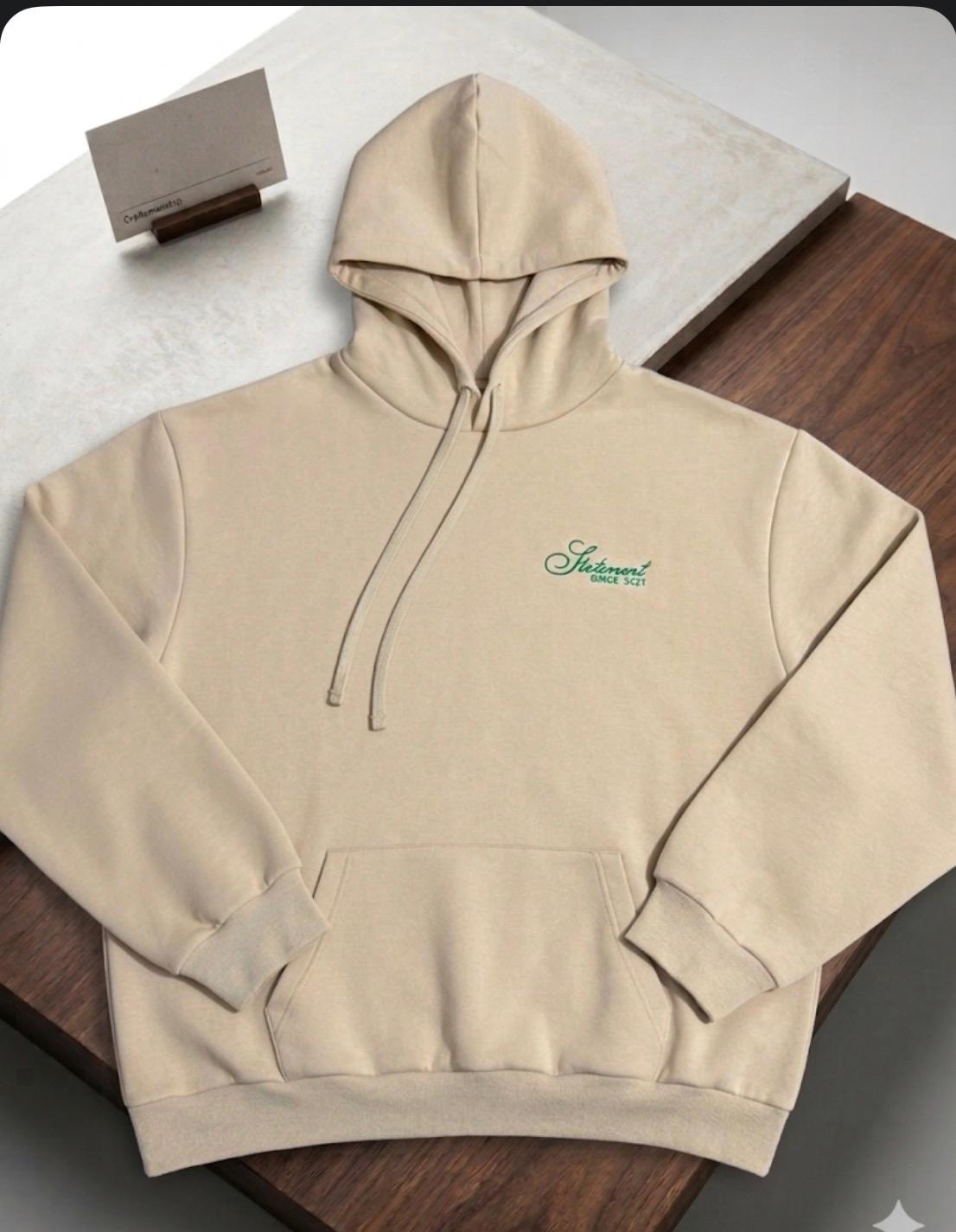 Tan and Green Sweatsuit.